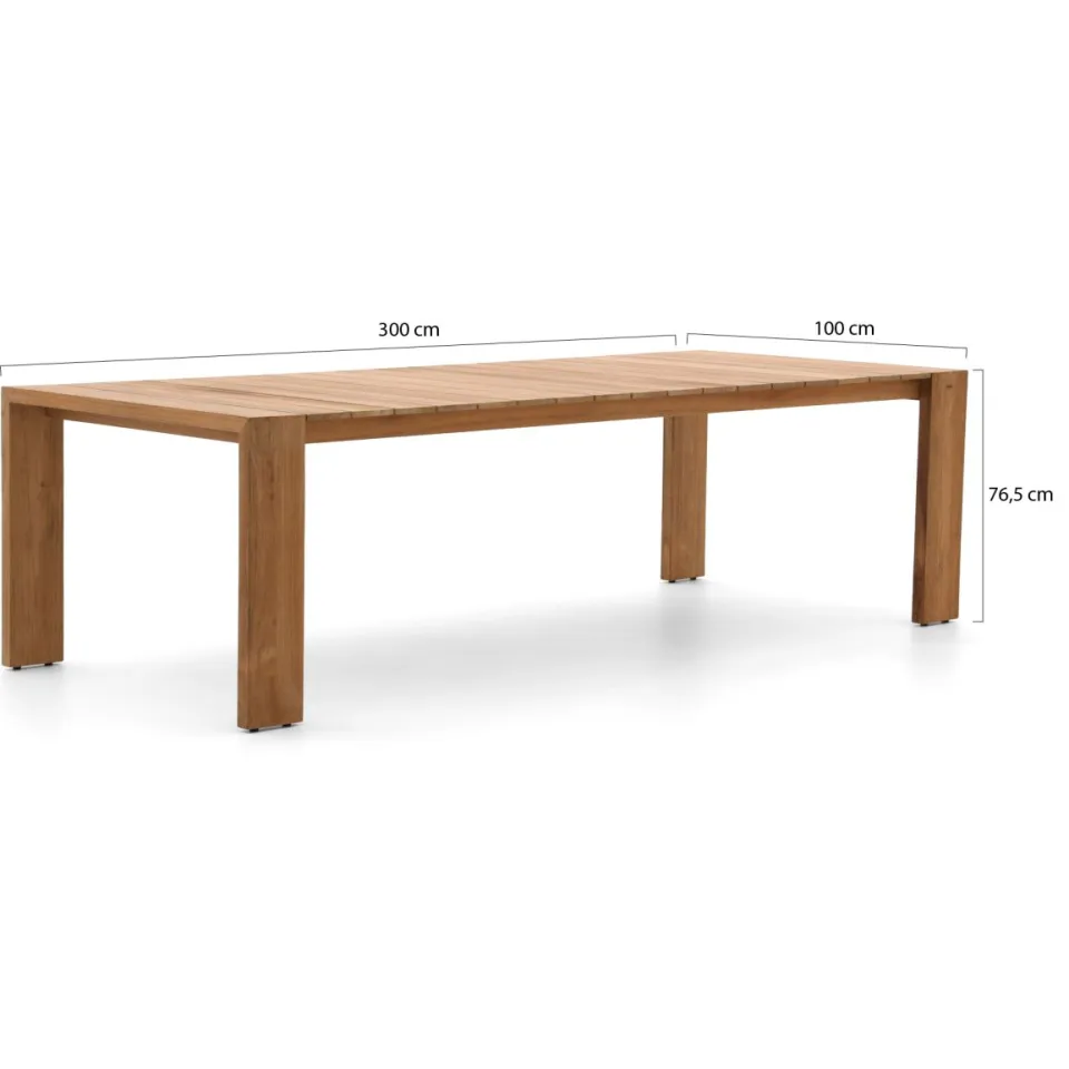 Suns Erice dining tuintafel 300x100x76,5cm bruin, foto 2