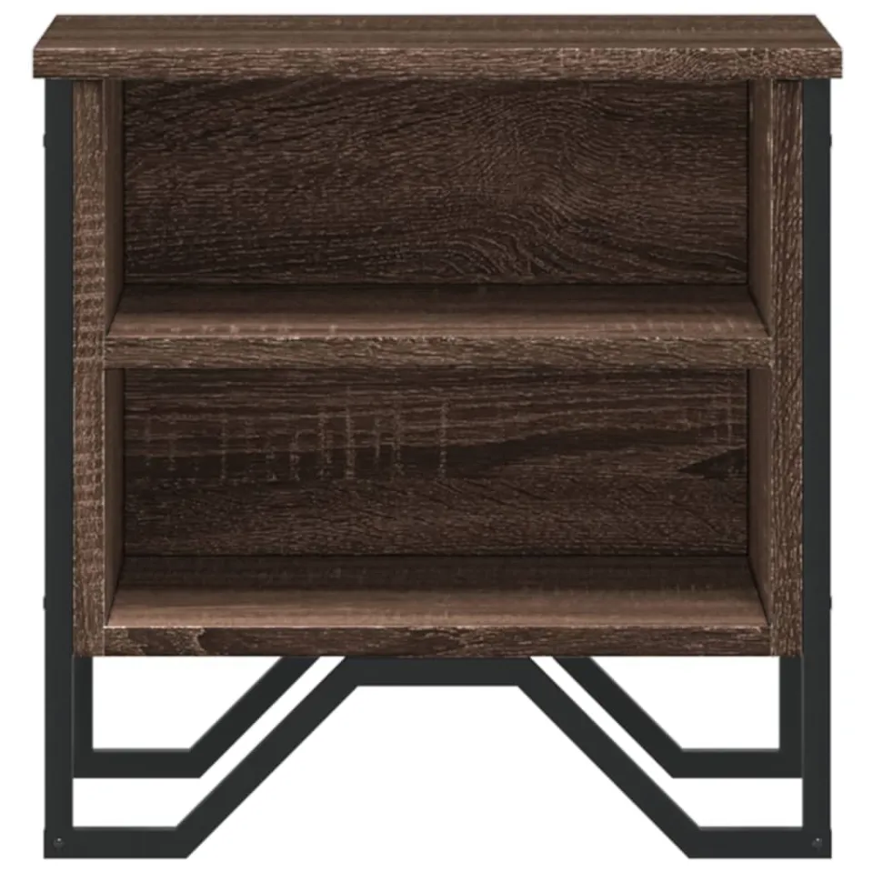 vidaXL Nachtkastje 40x30x40 cm bewerkt hout bruin eikenkleur, foto 4