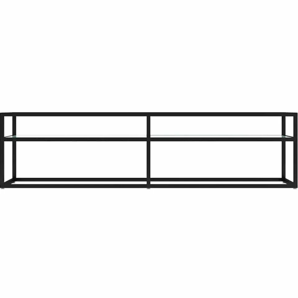 vidaXL Tv-meubel 160x40x40,5 cm gehard glas witmarmerkleurig
