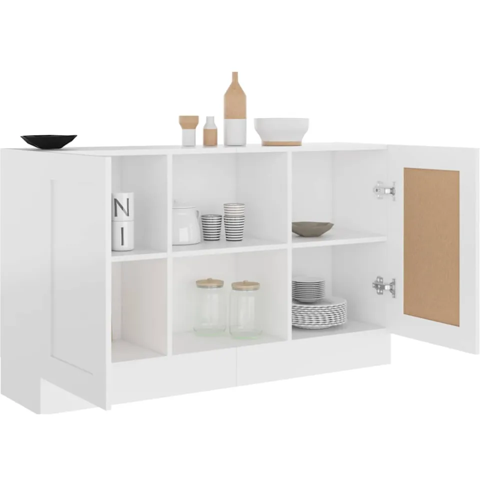 vidaXL Dressoir 120x30,5x70 cm bewerkt hout wit