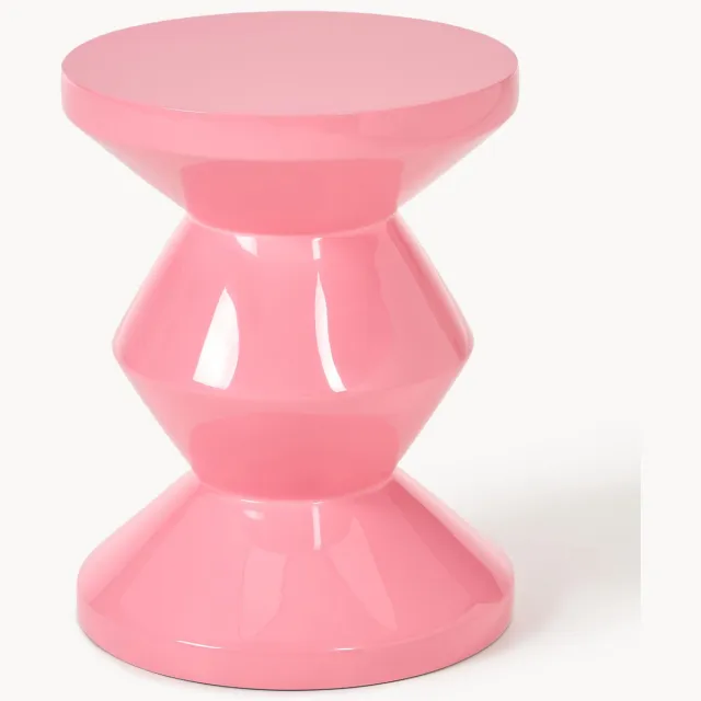 POLSPOTTEN Ronde bijzettafel Zig Zag Roze