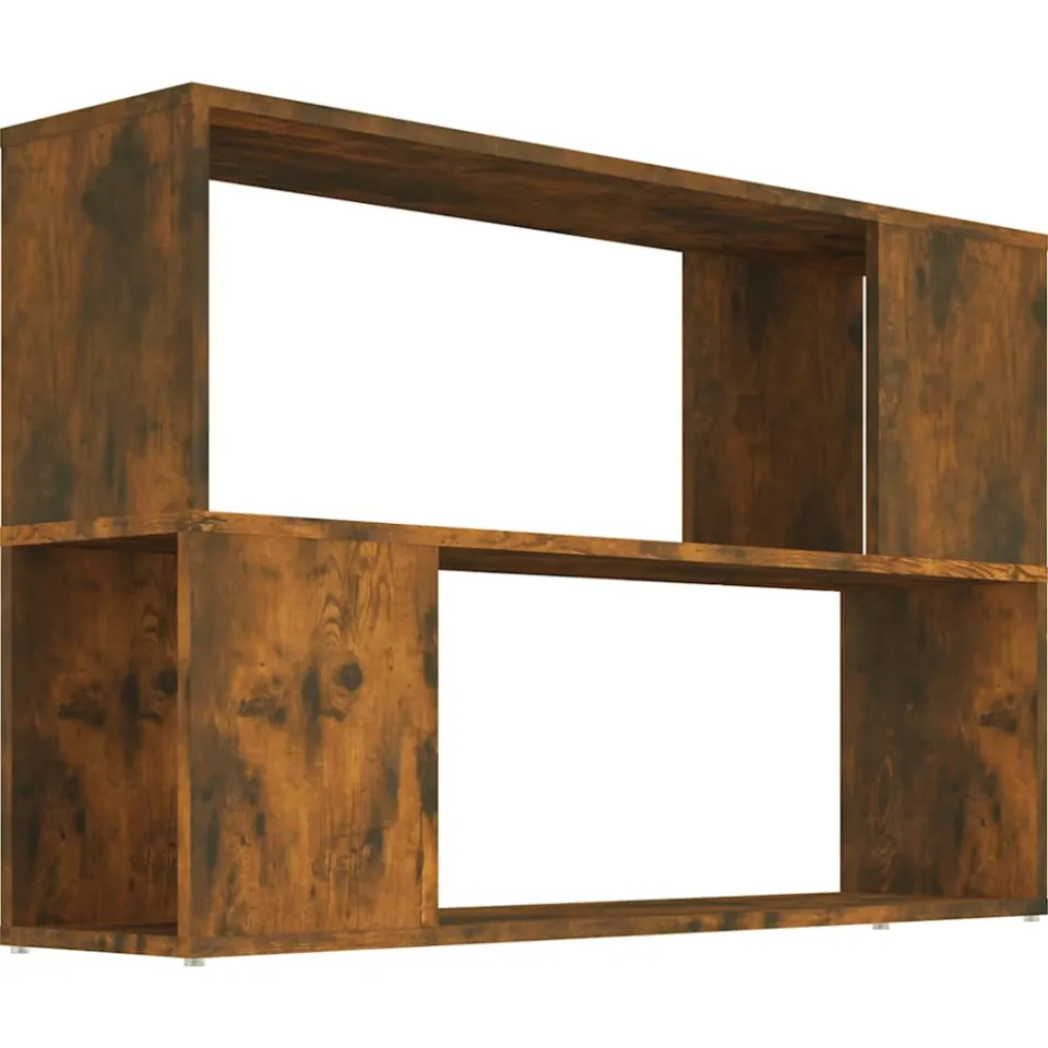 vidaXL Boekenkast 100x24x63 cm bewerkt hout gerookt eikenkleurig Bruin