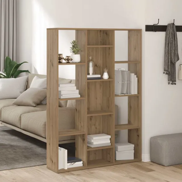 vidaXL Kamerscherm/boekenkast 100x24x140 cm bewerkt hout eikenkleurig, foto 2