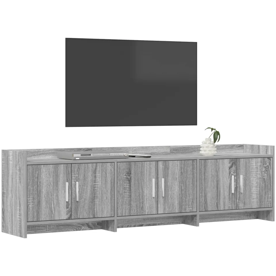 vidaXL TV-kast 168 x 33 x 47 cm Grijs Sonoma Bewerkt hout