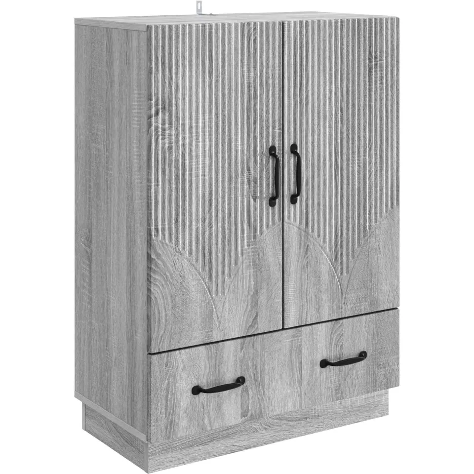 vidaXL Dressoir met lade Grijs sonoma 66 x 34,5 x 92 cm Bewerkt hout