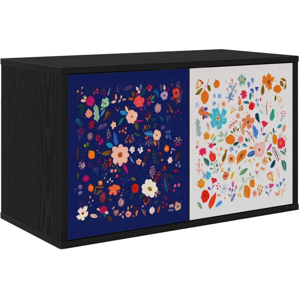 vidaXL Wandgemonteerd tv-meubel MAINZ 69 x 33 x 40 cm Zwart eiken, foto 3