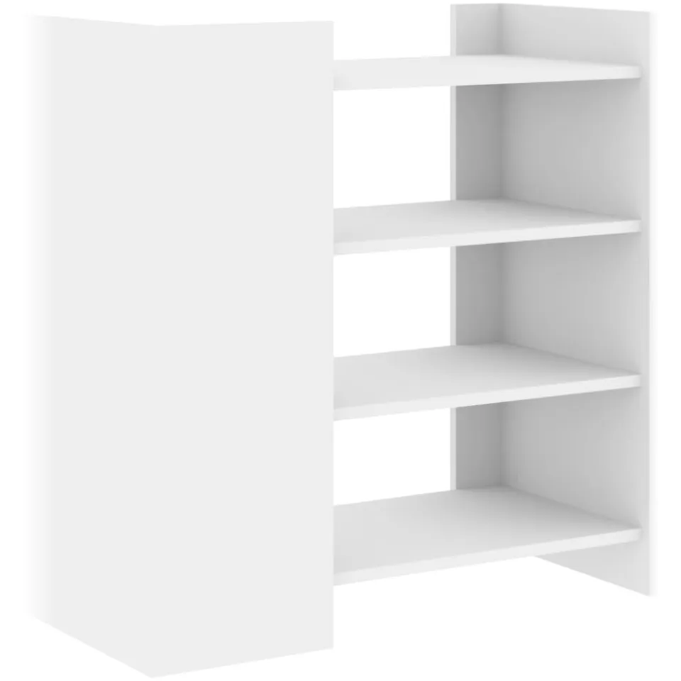 vidaXL Dressoir 73,5x35x75 cm bewerkt hout wit, foto 4