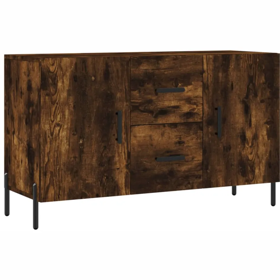 vidaXL Dressoir 100x36x60 cm bewerkt hout gerookt eikenkleurig, foto 3