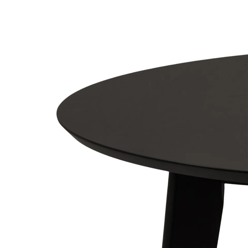 Lisomme Jade houten eettafel zwart - Ø 105 cm, foto 4