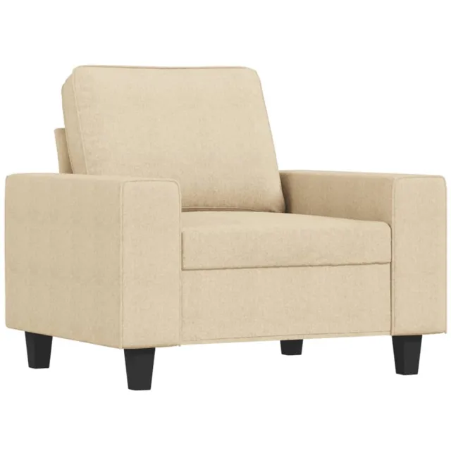 vidaXL Fauteuil - 60 - cm - stof - crèmekleurig