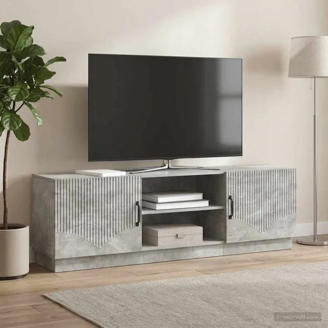 vidaXL TV-kast Betongrijs 150 x 31 x 47 cm Bewerkt hout grijs, foto 2
