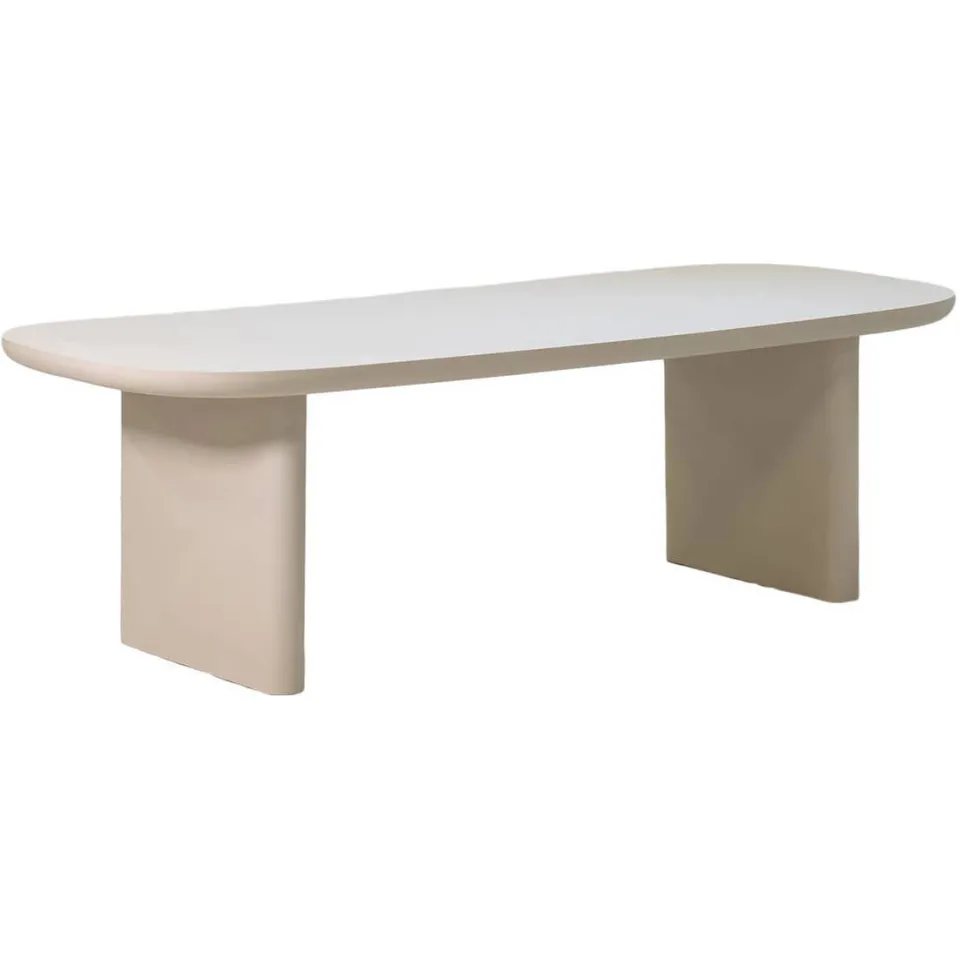 Giga Meubel Eettafel Maya - Deens Ovaal - Beige Betonlook - 200x100x75cm, foto 3