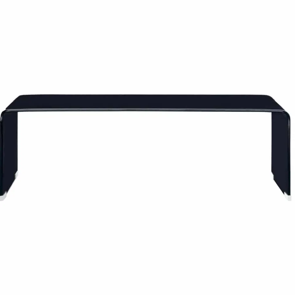 vidaXL Salontafel 98x45x31 cm gehard glas zwart