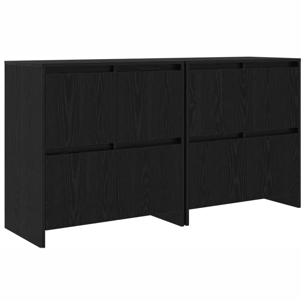 vidaXL Dressoirs 2 st Zwart eiken 70 x 41 x 75 cm Bewerkt hout, foto 3