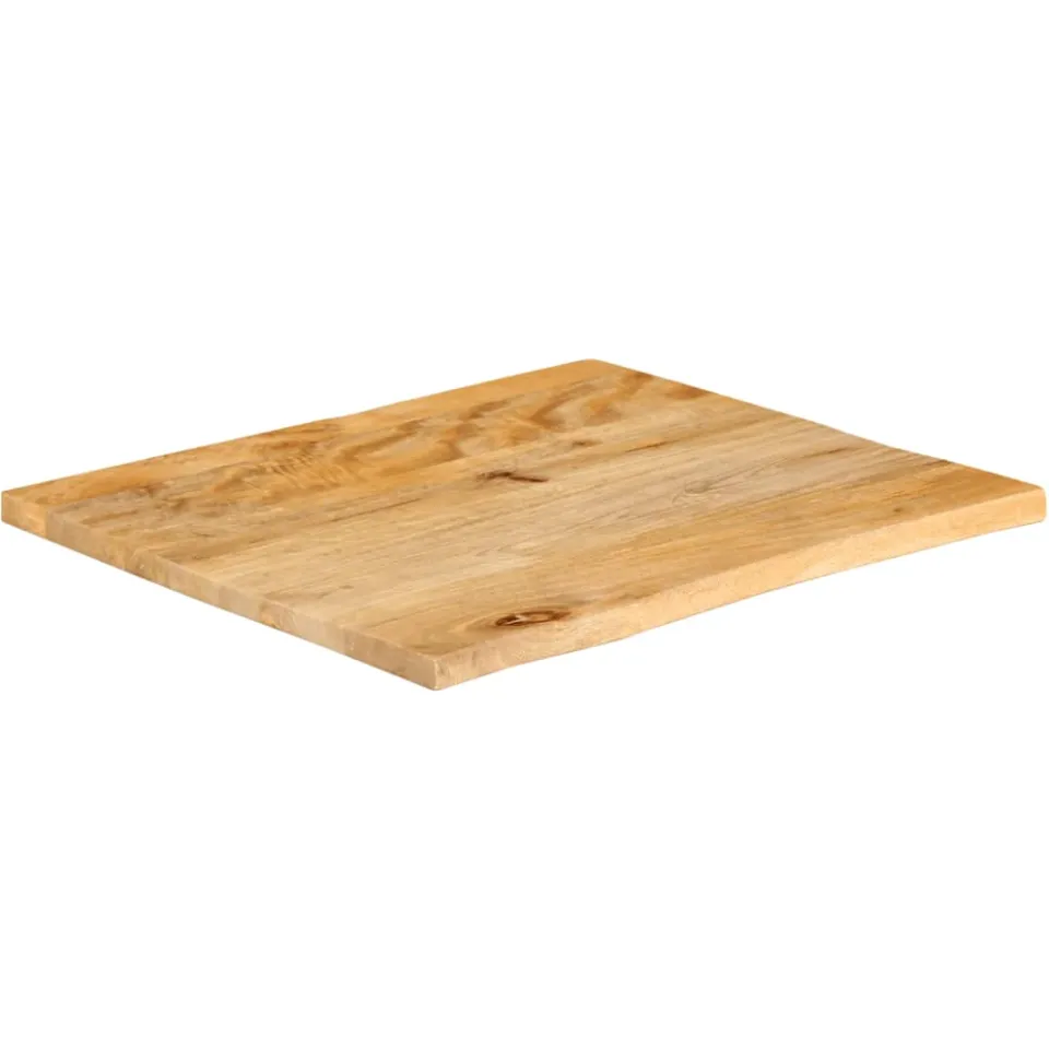 vidaXL Tafelblad met natuurlijke rand 80x80x3,8 cm massief mangohout Bruin