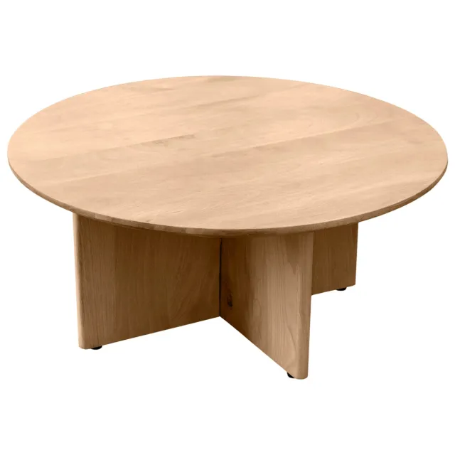Lewis & Loft Salontafel Lupe - FSC-gecertificeerd mangohout - Rond ø80 cm - Naturel Bruin