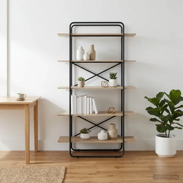 vidaXL Boekenrek 5-laags 100 x 35 x 175,5 cm PB Sonoma Eiken Bruin