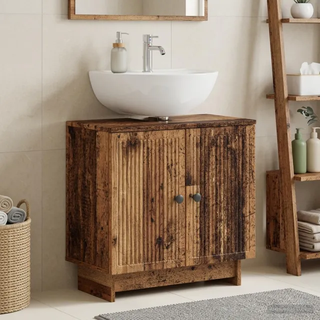 vidaXL Badkamer wastafelkast EDE Oud hout 59,5 x 31,5 x 59 cm bruin, foto 2