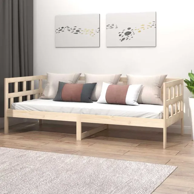 vidaXL Slaapbank massief grenenhout 90x200 cm Bruin