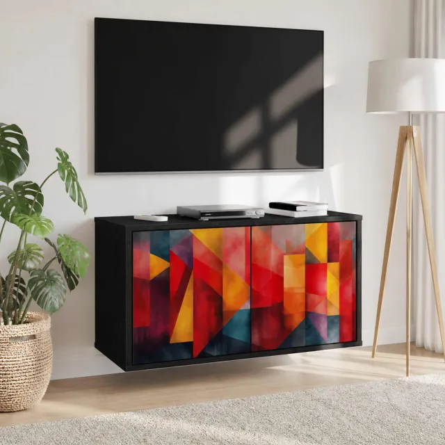 vidaXL Wandgemonteerd tv-meubel HEESCH 69 x 33 x 40 cm Zwart eiken