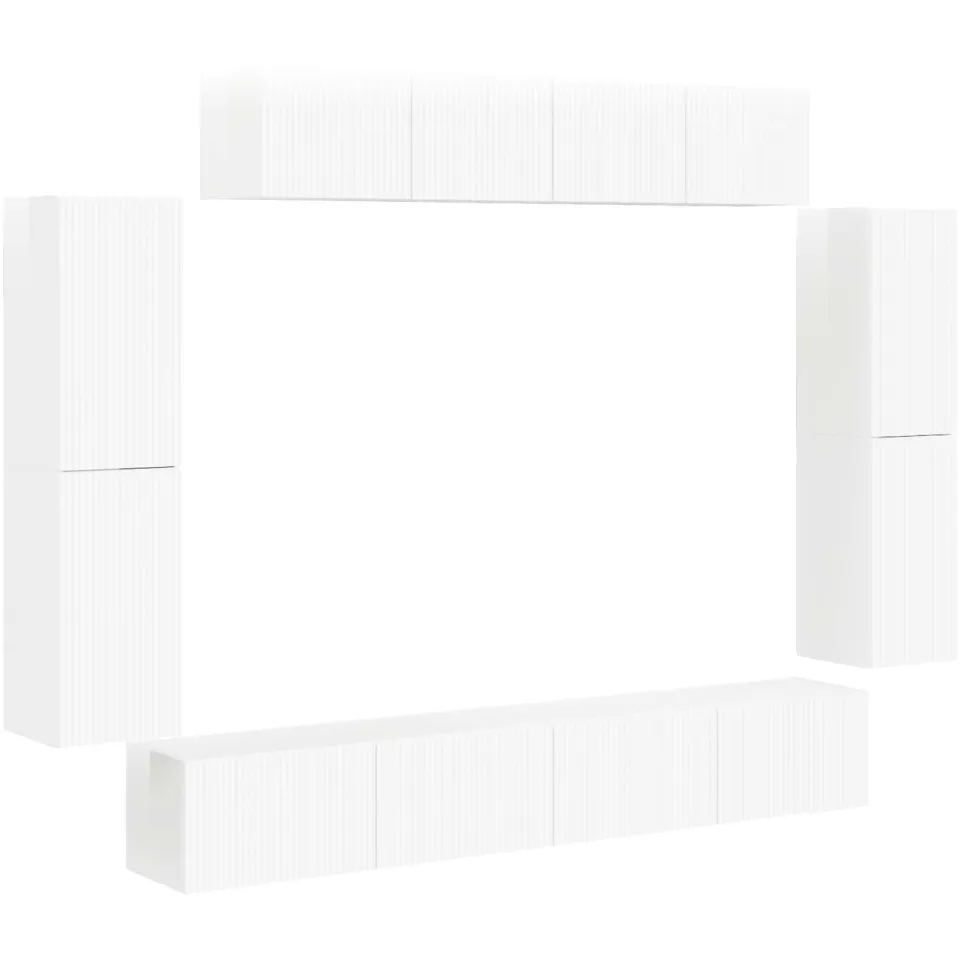 vidaXL TV-kast 8 st 98 x 31 x 29,5 cm Hoogglans wit, foto 3