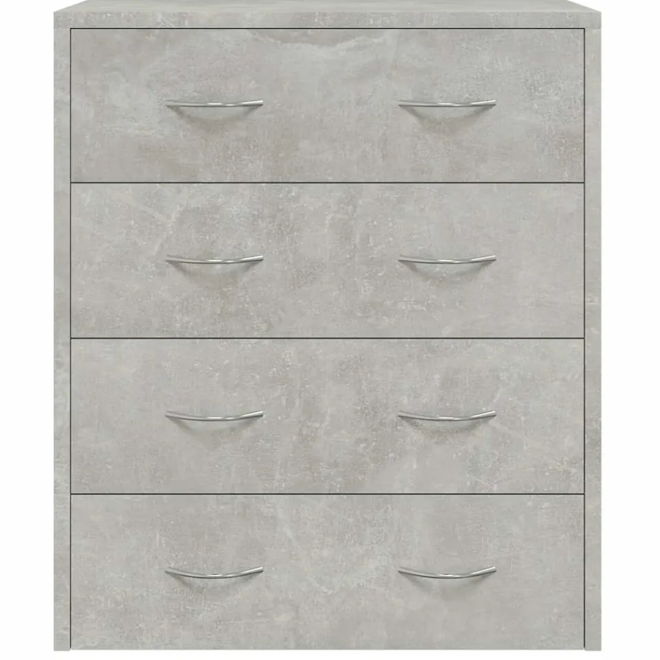 vidaXL Dressoir met 4 lades 60x30,5x71 cm betongrijs grijs, foto 4