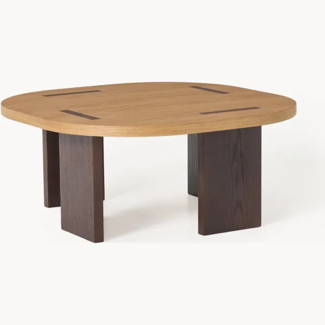 Westwing Collection Houten salontafel Fernanda Beige