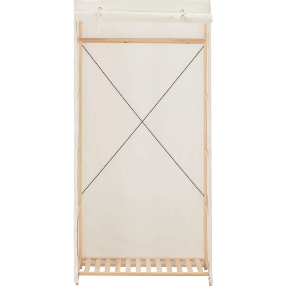 vidaXL Kledingkast 79x40x170 cm stof wit, foto 2