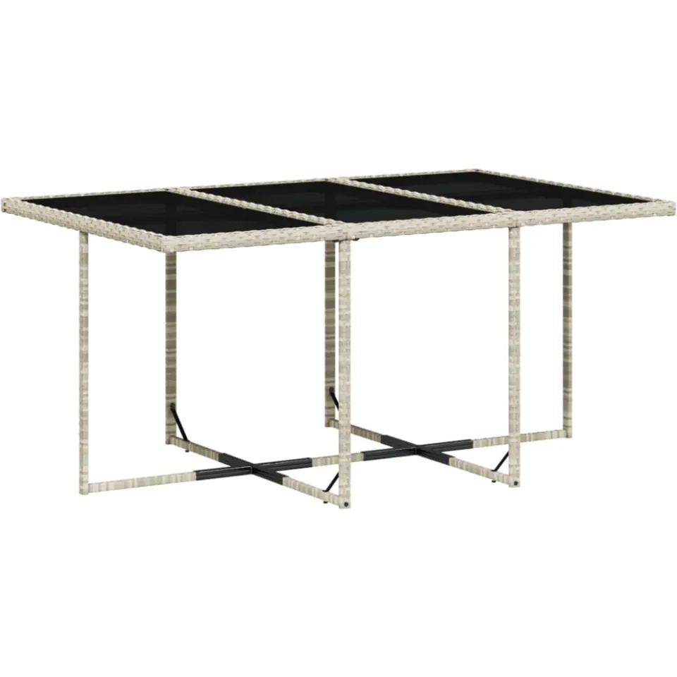 vidaXL 7-delige Tuinset met kussens poly rattan grijs, foto 4