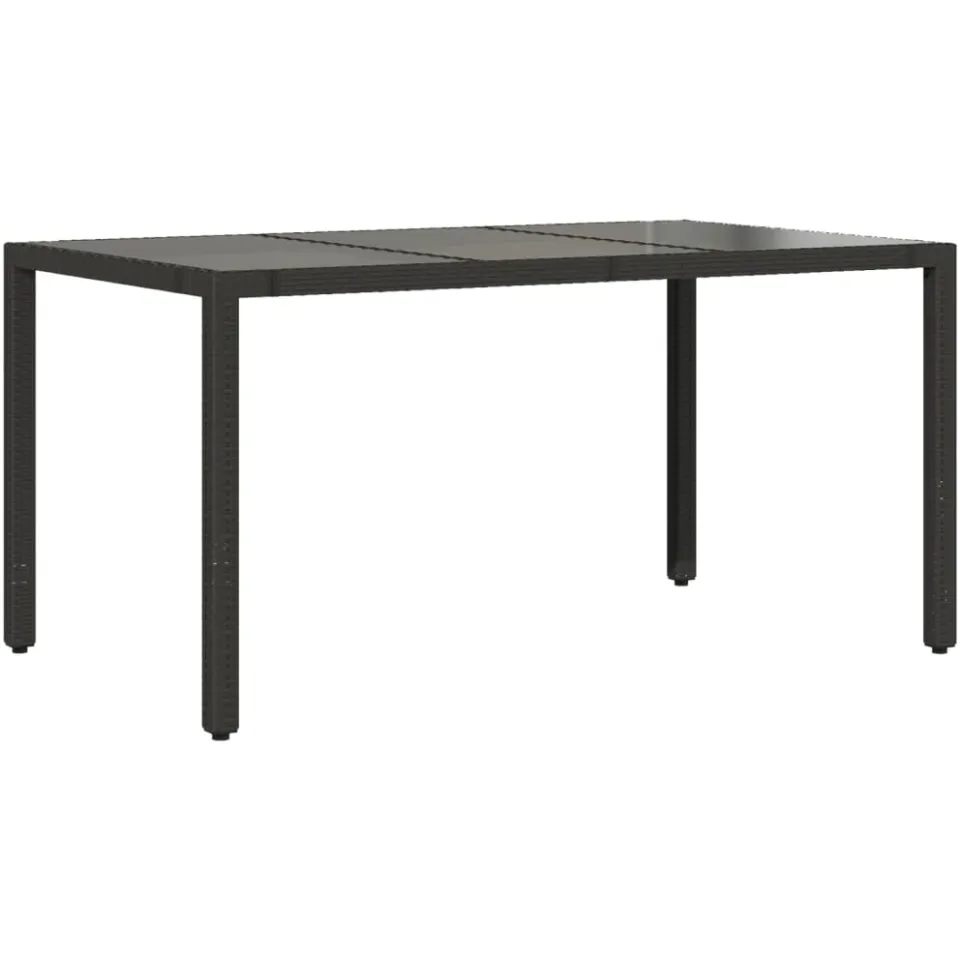 vidaXL 7-delige Tuinset met kussens poly rattan zwart, foto 4