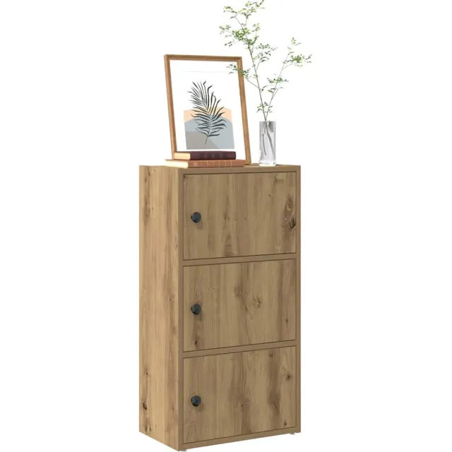 vidaXL Boekenkast 40x24x77 cm bewerkt hout artisanaal eikenkleurig Bruin