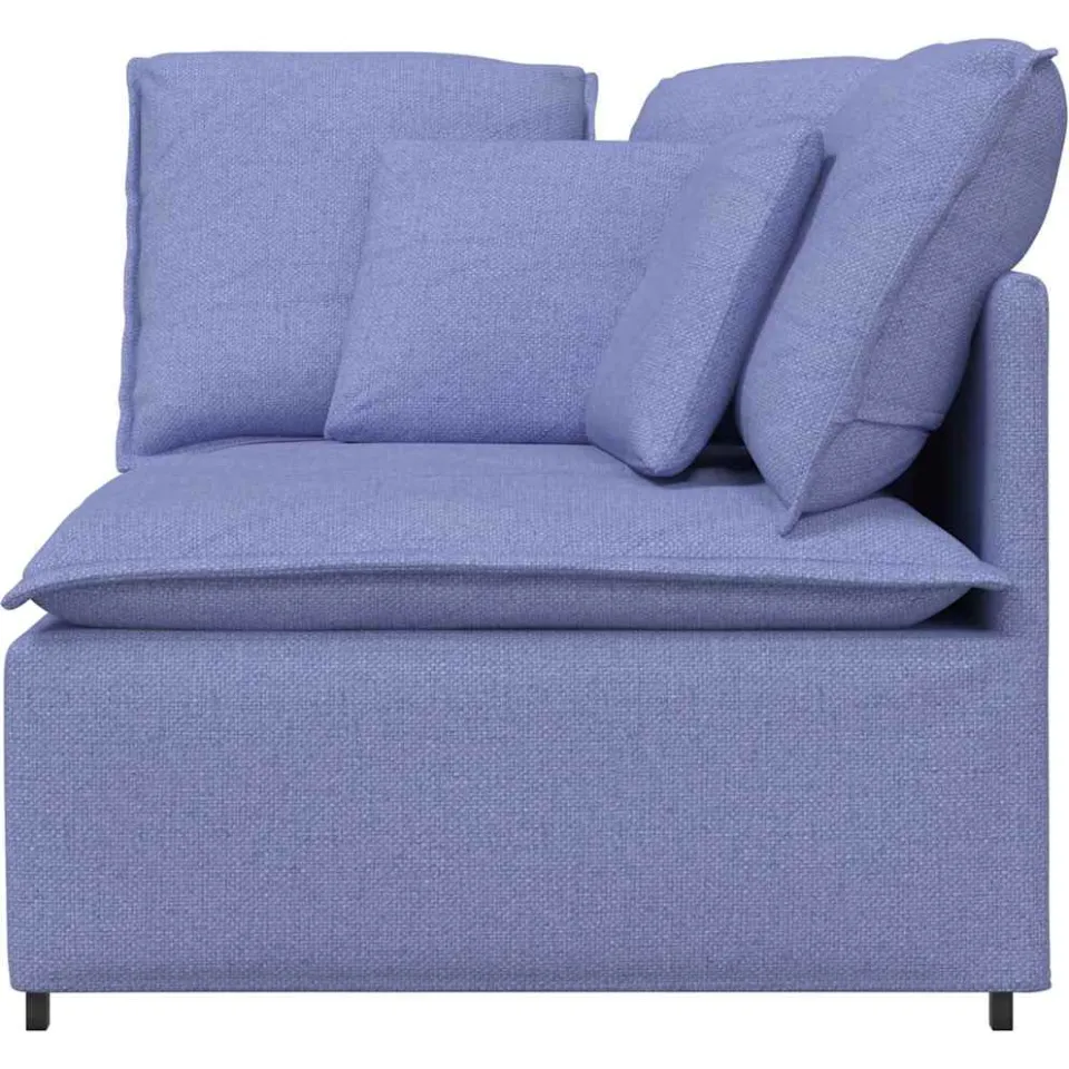 vidaXL Modulaire hoekmodule bank met kussens 100 cm spijkerblauw