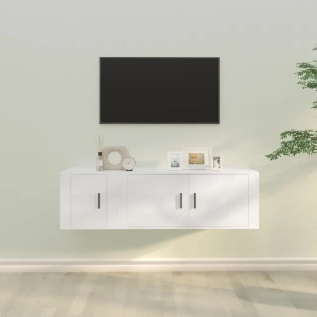 vidaXL 2-delige Tv-meubelset bewerkt hout wit, foto 2
