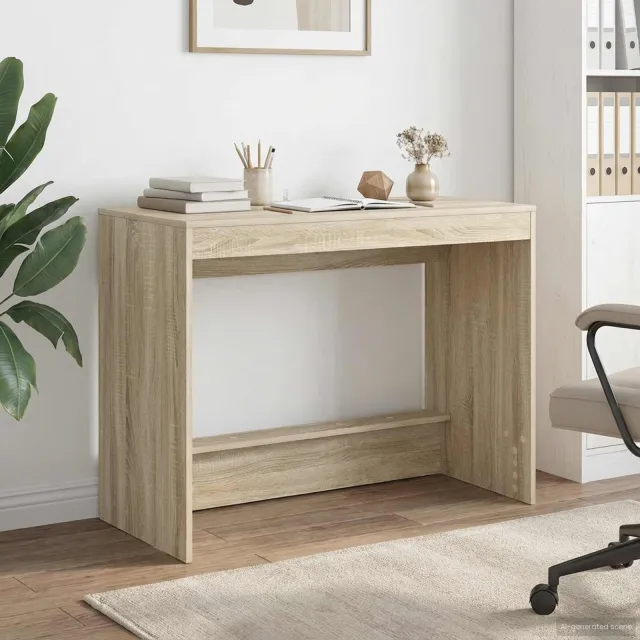 vidaXL Bed Bureau Sonoma Eiken Bewerkt hout 100 x 45 x 75 cm, foto 2