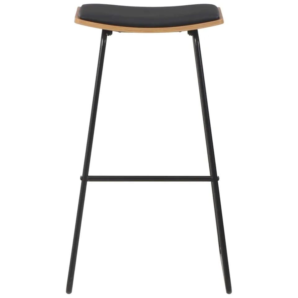 vidaXL Barstoelen 2 st kunstleer zwart, foto 3