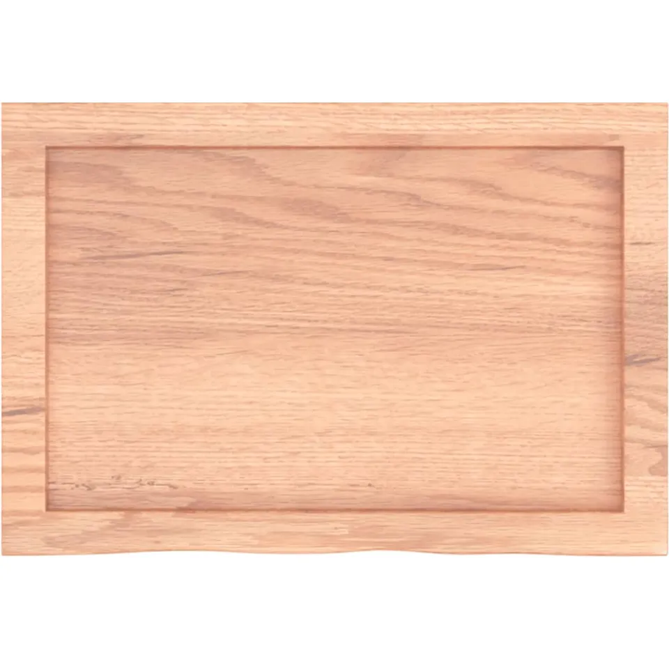 vidaXL Tafelblad 60x40x(2-4) cm behandeld massief eikenhout lichtbruin