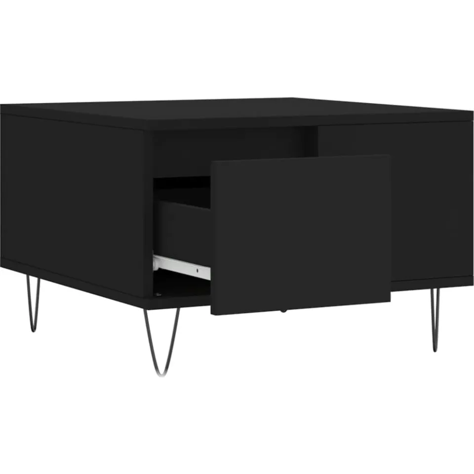 vidaXL Salontafel 55x55x36,5 cm bewerkt hout zwart, foto 4