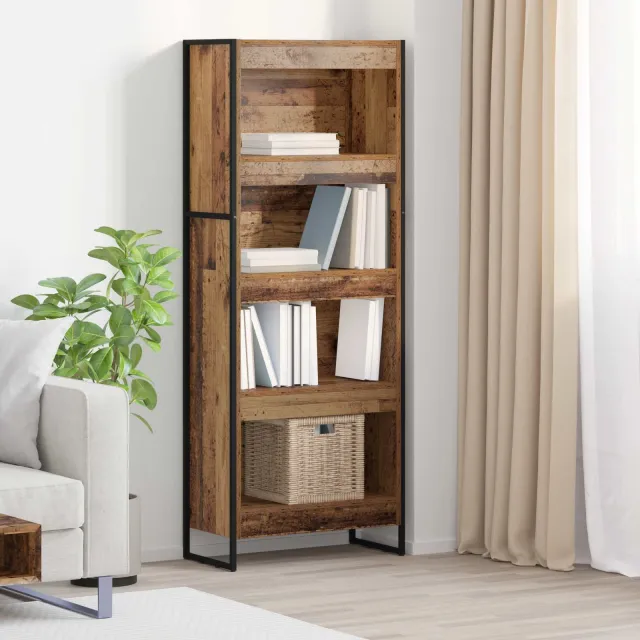 vidaXL Boekenkast 60 x 30 x 155 cm Bewerkt hout Oud Hout bruin, foto 2
