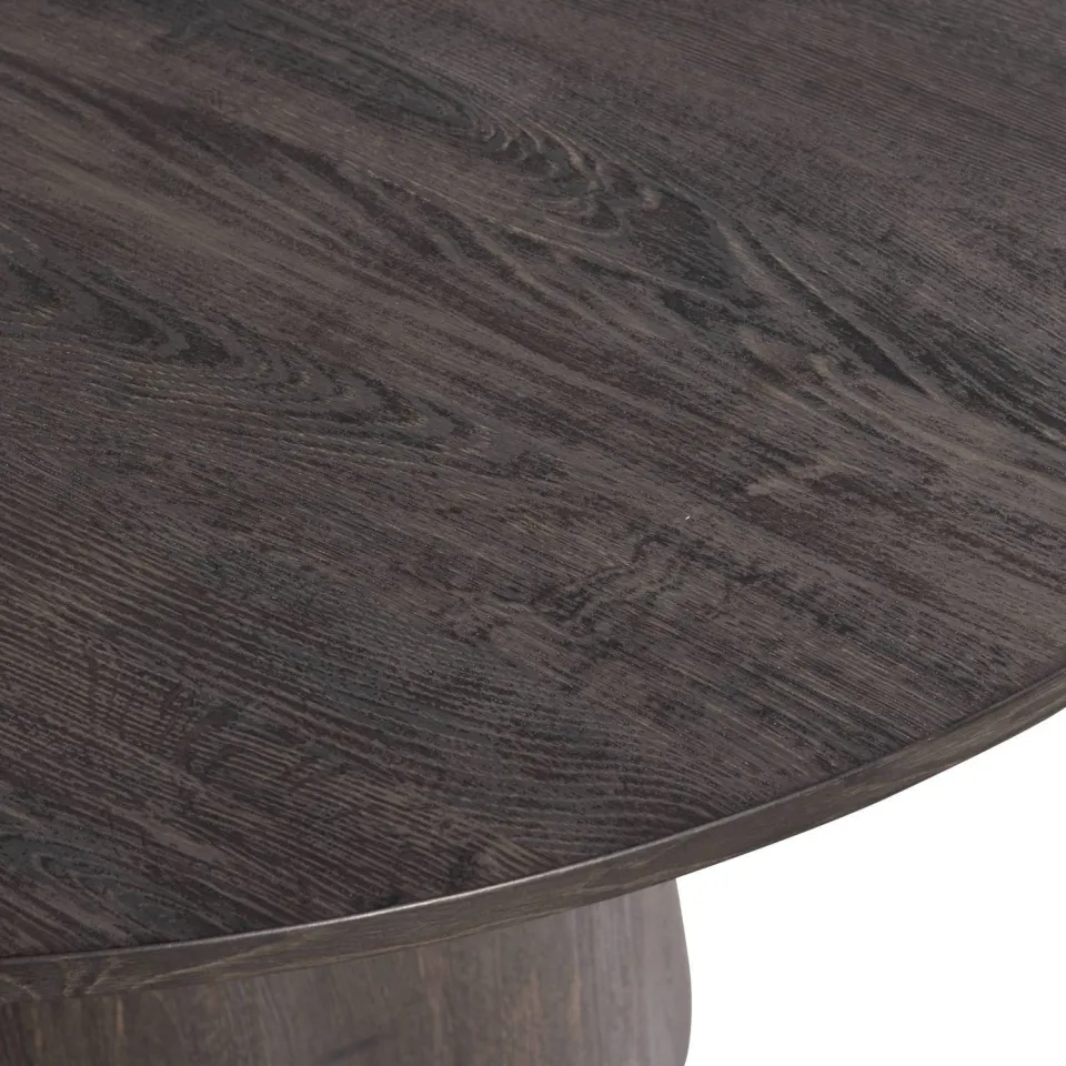 WOOOD Maan Eettafel - MDF - Walnoot - 75x120x120, foto 3