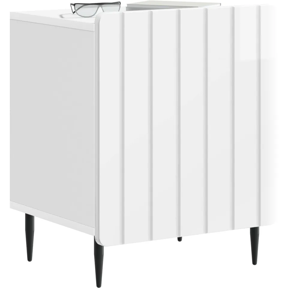 vidaXL Nachtkastje 2 st Hoogglans Wit 43 x 34,5 x 52 cm Bewerkt hout