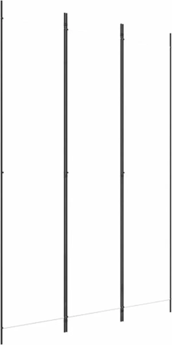 vidaXL Kamerscherm met 3 panelen 150x220 cm stof wit, foto 3