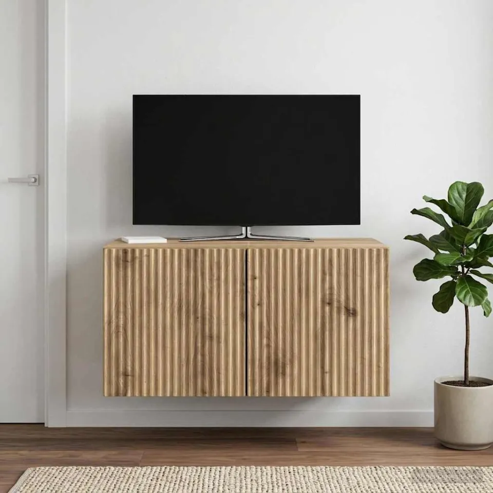 vidaXL Wandbeugel TV-kast 59,5 x 41 x 30 cm Artisanaal eiken, foto 4