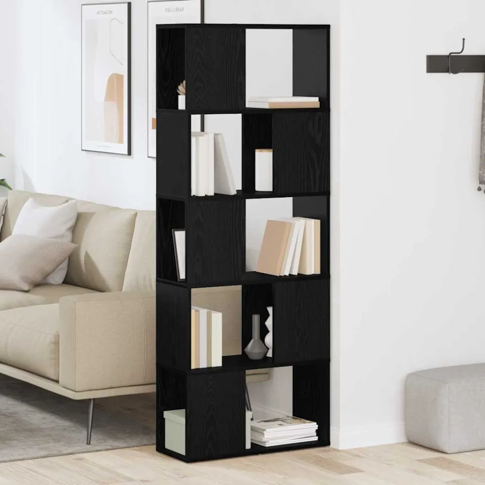 vidaXL Tv-meubelset 60 x 24 x 156 cm Zwart Bewerkt hout, foto 3