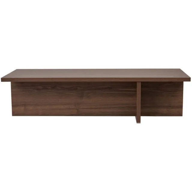CaliCosy Salontafel met rechthoekig blad en asymmetrische poot L120 cm - HARBOR Houtlook