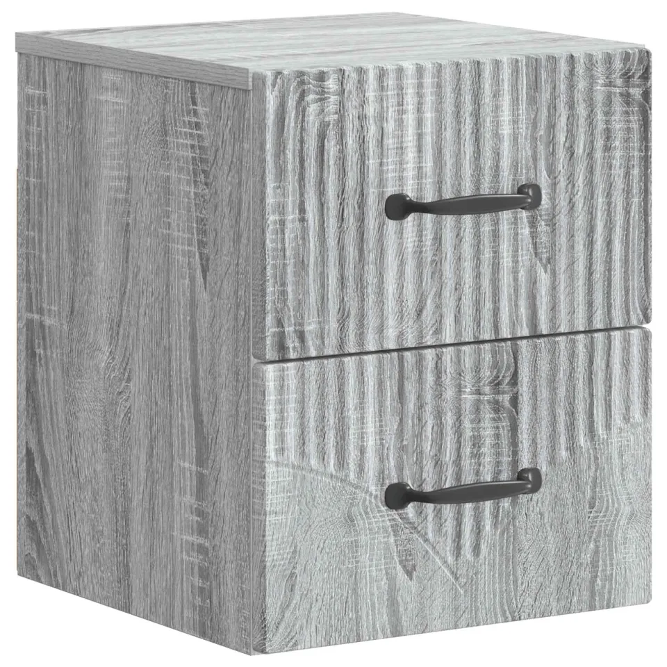vidaXL Wandbeugel Bedkast Grijs sonoma 34,5 x 33 x 40 cm Bewerkt hout, foto 3