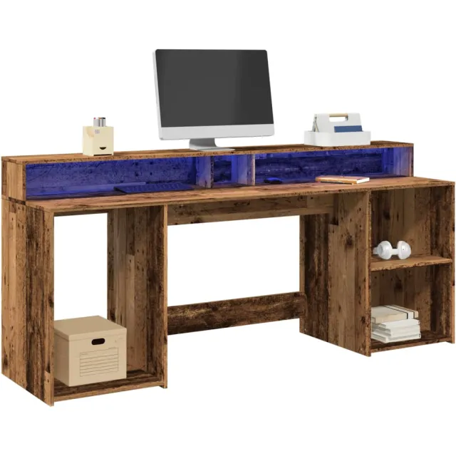 vidaXL Desk Oud hout 200 x 55 x 91 cm Engineered wood Bruin