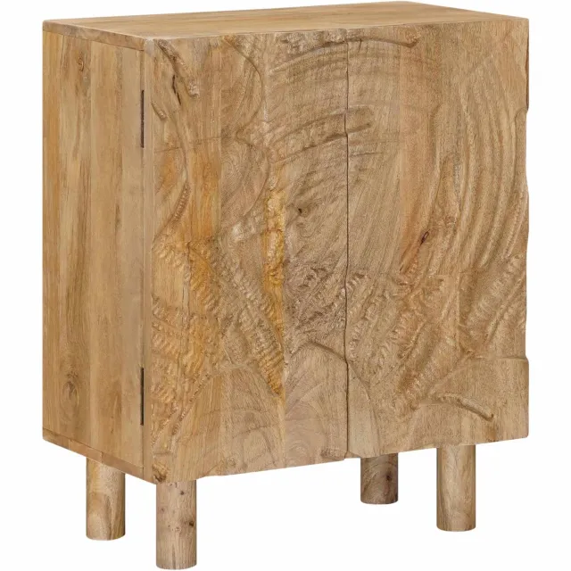 vidaXL Dressoir 53 x 30 x 65 cm Massief Mango Hout en Geengineerd Hout Roze