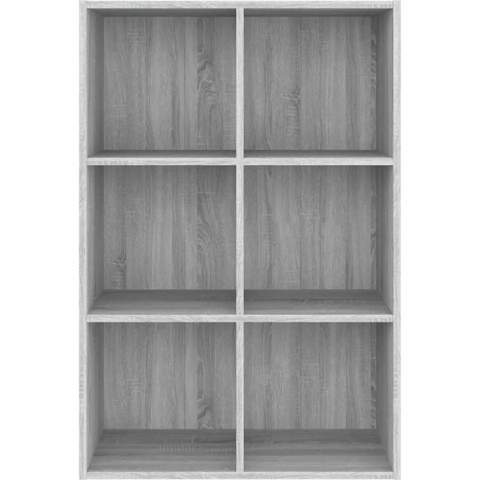 vidaXL Boekenkast/dressoir 66x30x98 cm bewerkt hout grijs sonoma eiken, foto 4