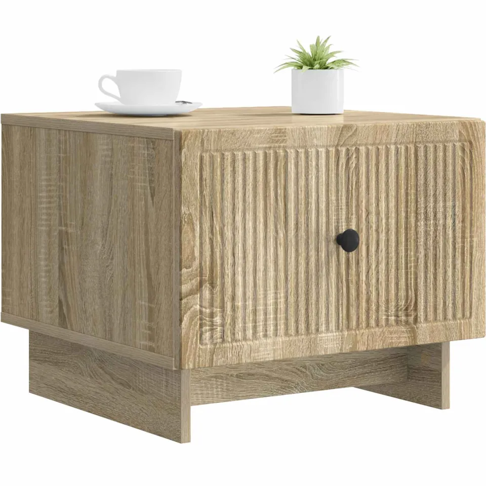 vidaXL Salontafel Sonoma Eiken 49 x 50 x 40 cm Bewerkt hout Bruin