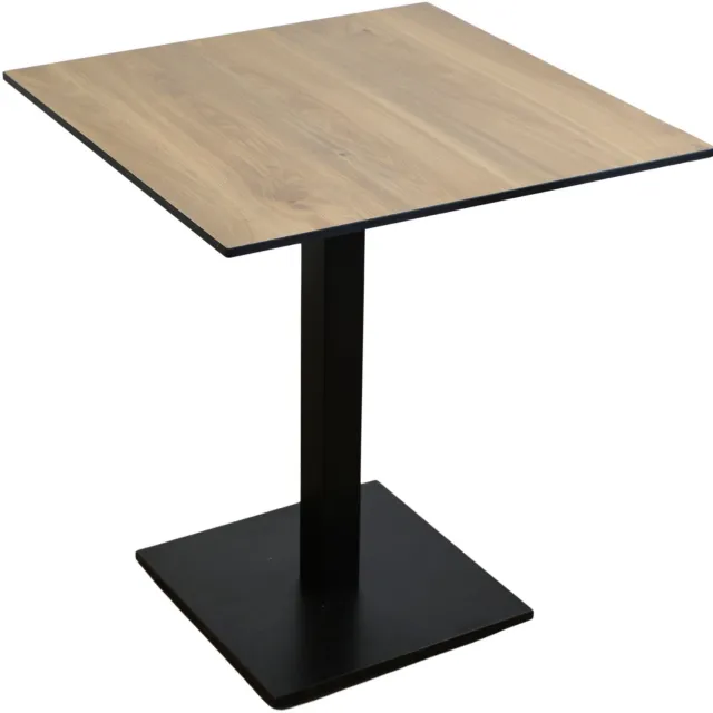 KOLM Restauranttafel - 70 x 70 cm - Honingkleurig Castello-eiken - Waterdicht HPL-blad Honingkleurig eiken